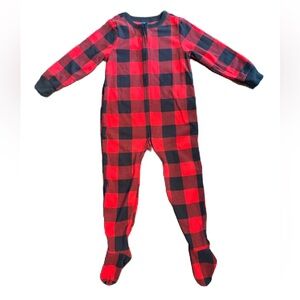 Old Navy Buffalo Plaid Pajama with Footies - Size 3T